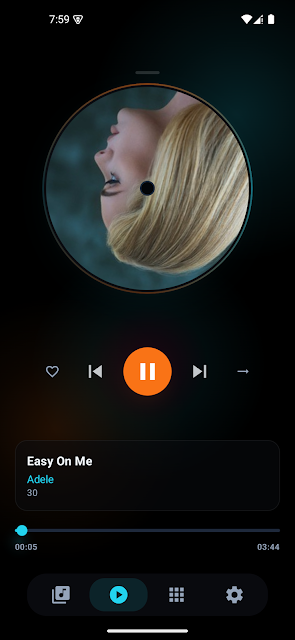 Vibe Music & Podcast Launcher — now playing